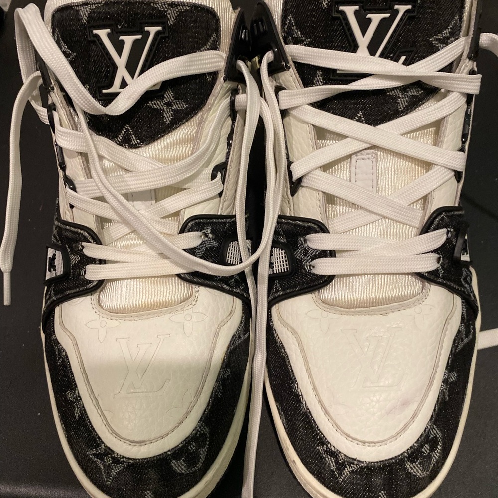 Louis Vuitton White and Black Sneakers